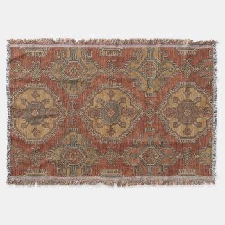 Tribal Kilim Medallion Throw Blanket