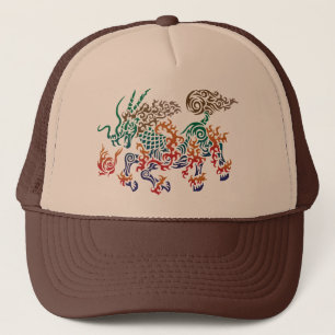 tribal kirin trucker hat