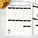 Tribal Kitty Cate Weekday To Do List  Notepad<br><div class="desc">This is a PURR-fect gift for your favourite teachers,  moms,  students,  whoever (because we are all busy,  right?)! 

Great for:
Teacher appreciation week,  back to school time,  Christmas gifts and more!</div>