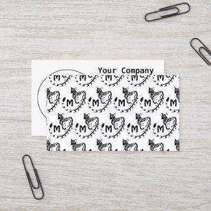 Tribal Large Spotted Genet Monogram Business Card