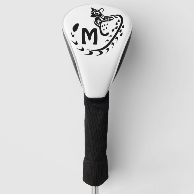 Tribal Large Spotted Genet Monogram Golf Head Cover (Front)