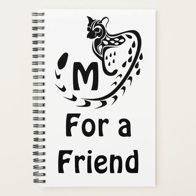 Tribal Large Spotted Genet Monogram Planner (Front)