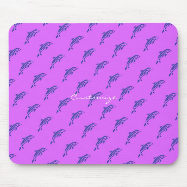 tribal leaping dolphins pink Thunder_Cove Mouse Pad (Front)