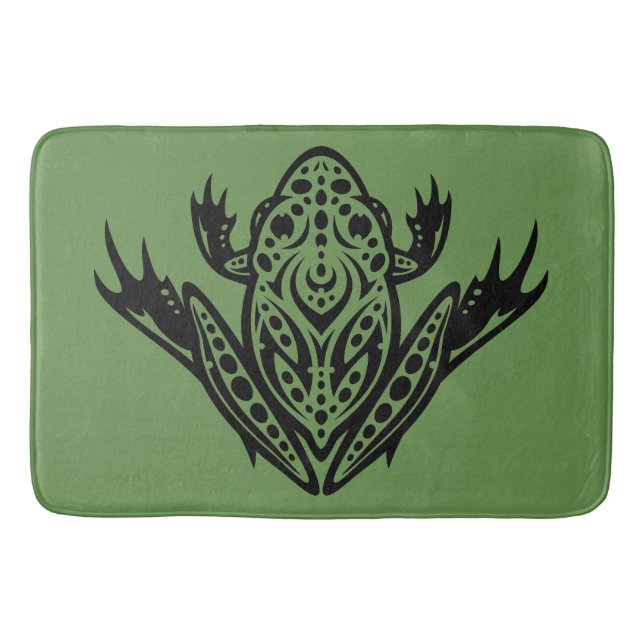 Tribal Leopard Frog Bath Mat (Front)
