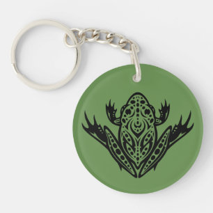 Tribal Leopard Frog Key Ring