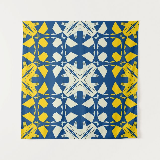 Tribal like asian feel seamless pattern, abstract  tapestry (Front)