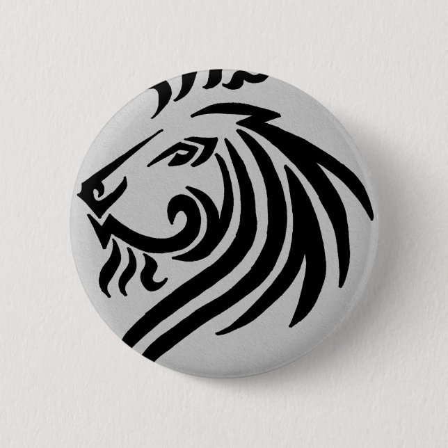 TRIBAL LION 6 CM ROUND BADGE (Front)