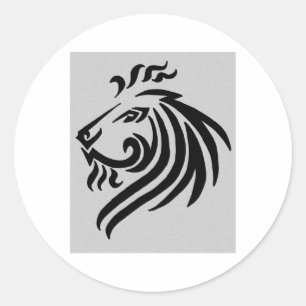 TRIBAL LION CLASSIC ROUND STICKER