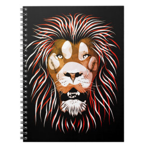 Tribal Lion Face Notebook