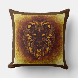 tribal lion pillow