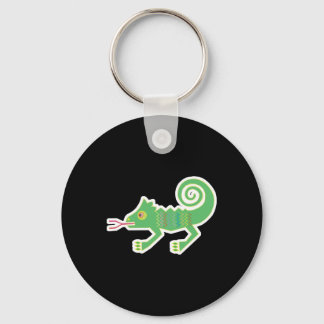 tribal lizard design key ring