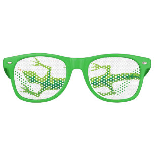 Tribal Lizard Green Retro Sunglasses