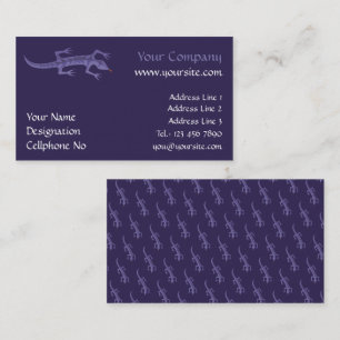 Tribal Lizard Mauve Business Card