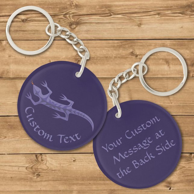 Tribal Lizard Mauve Keychain (Creator Uploaded)