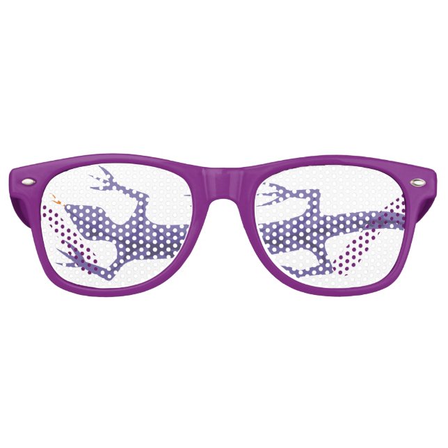 Tribal Lizard Mauve Retro Sunglasses (Front)