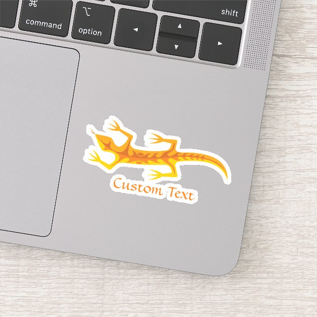 Tribal Lizard Orange (Detail)