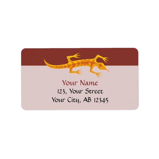 Tribal Lizard Orange Label (Front)