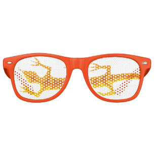 Tribal Lizard Orange Retro Sunglasses
