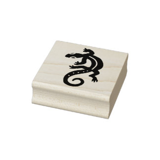 Tribal Lizard Rubber Stamp