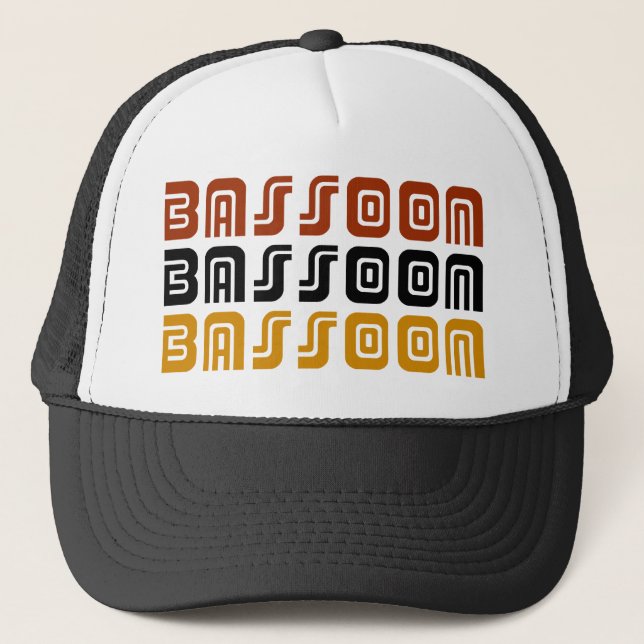 Tribal Look Bassoon Music Gift Trucker Hat (Front)