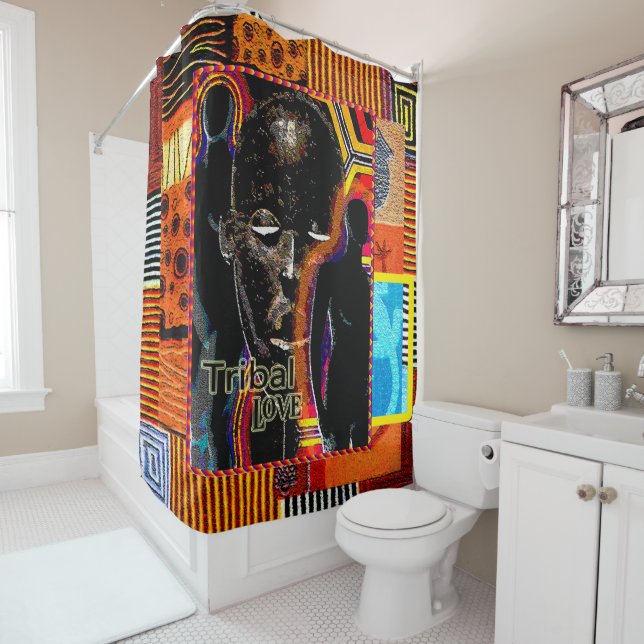 Tribal Love Shower Curtain (In Situ)