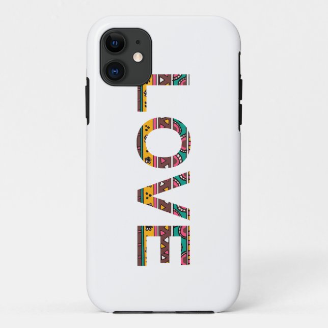 Tribal Love Word Art Case-Mate iPhone Case (Back)