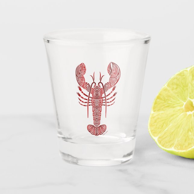 Tribal Maine Lobster Shot Glass (Front)