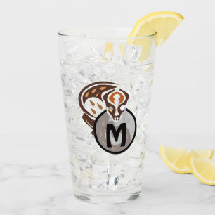 Tribal Malaysian Cat Gecko Monogram Glass