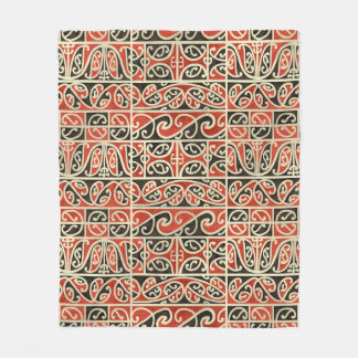 Tribal Maori Kowhaiwhai Koru New Zealand Pattern Fleece Blanket