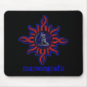 Tribal Maroon Mousepad
