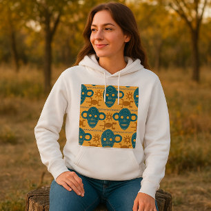 Tribal Mask African Ethnic Face Pattern Hoodie