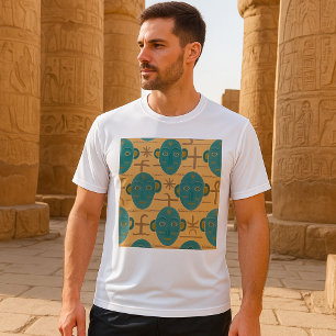 Tribal Mask African Ethnic Face Pattern T-Shirt