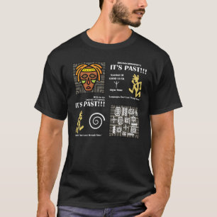 Tribal Mask Art with Ancient Symbols - Ethnic T-Shirt