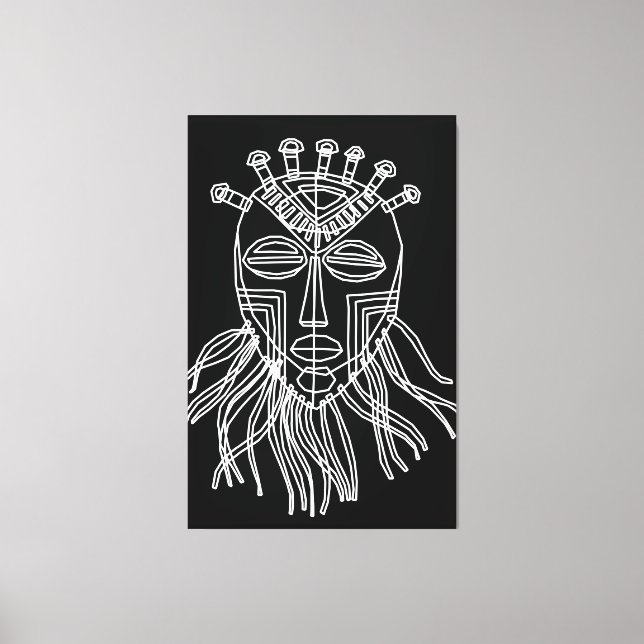 Tribal Mask Canvas Print (Front)