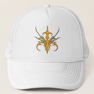 Tribal Mask Design - Orange Trucker Hat
