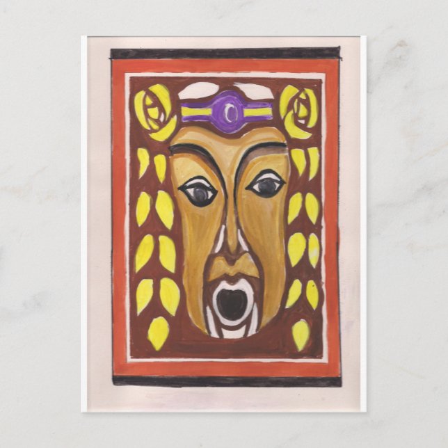 Tribal Mask Postcard (Front)