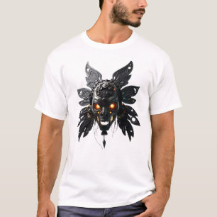 Tribal Mask with Mechanical Wings T-Shirt