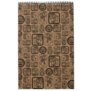 Tribal MAYA ancient mask pattern 1 Calendar