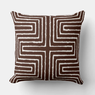 Tribal Maze Mud Cloth Pattern African Cushion