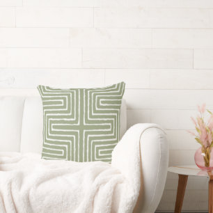 Tribal Maze Mud Cloth Pattern African Cushion