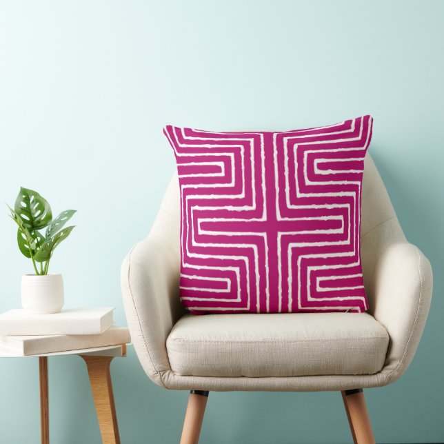 Tribal Maze Mud Cloth Pattern African Cushion (Chair)