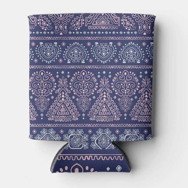 Tribal Mexican, ethnic seamless pattern. Can Cooler (Front)