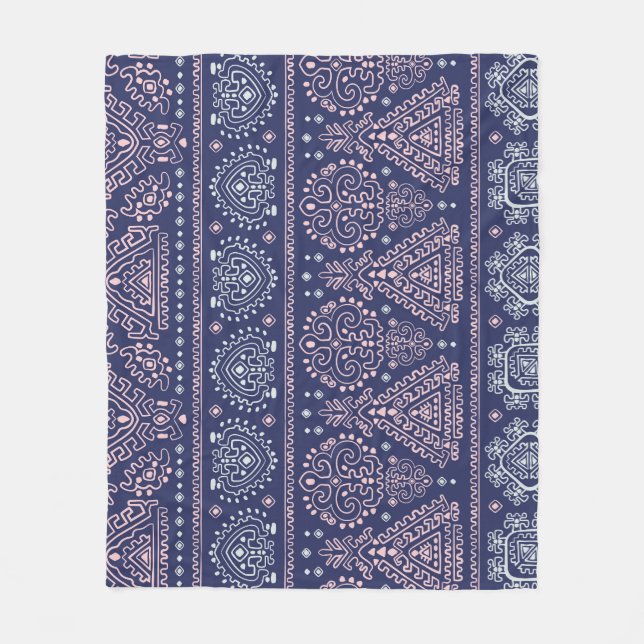 Tribal Mexican, ethnic seamless pattern. Fleece Blanket (Front)