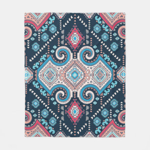 Tribal mexican vintage ethnic seamless pattern fleece blanket