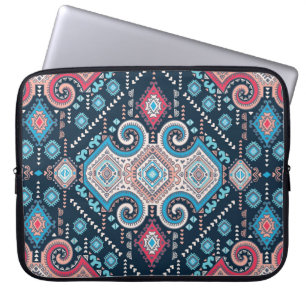 Tribal mexican vintage ethnic seamless pattern laptop sleeve