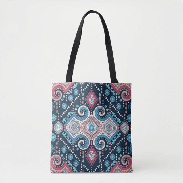 Tribal mexican vintage ethnic seamless pattern tote bag (Front)