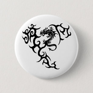 Tribal mit Drache 6 Cm Round Badge