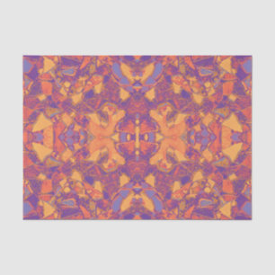 Tribal Mosaic Purple Orange Yellow Bohemian Tissue Paper