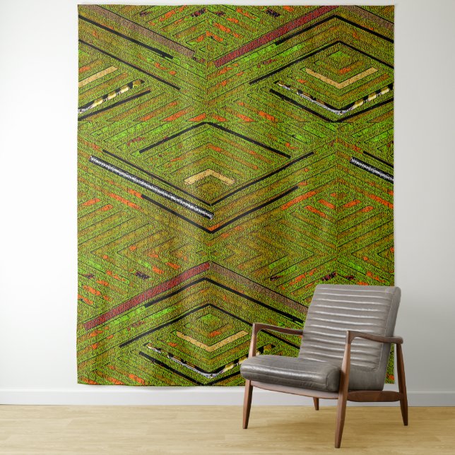 Tribal Mud Cloth  Tapestry (In Situ)