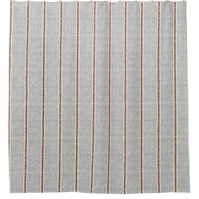 Tribal mudcloth geometric pattern ethnic bohemian  shower curtain (Front)